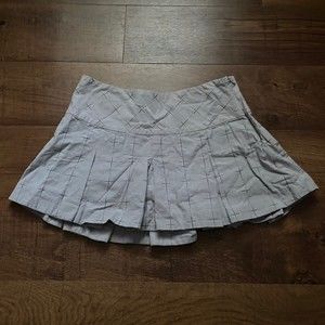 y2k micro mini pleated grey skirt